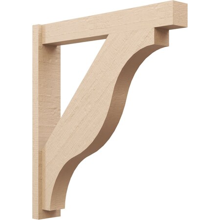 Ekena Millwork 6-in W x 36-in D x 40-in H Funston Block Rough Cedar Woodgrain TimberThane Outlooker, Primed Tan OUTUR060X36X40FST44RCPR